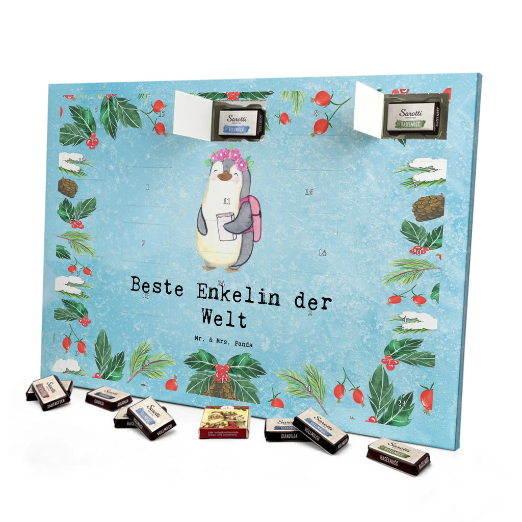 Chocolate advent calendar penguin Best granddaughter in the world gift, birthday, gift idea, birthday present, giving, thank you, for, make you happy, gift tip, grandpa, christening, grandma, Granddaughter, child from son, child from daughter, grandchild