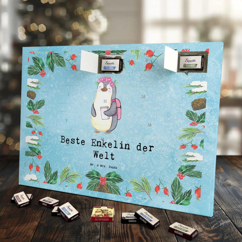 Chocolate advent calendar penguin Best granddaughter in the world gift, birthday, gift idea, birthday present, giving, thank you, for, make you happy, gift tip, grandpa, christening, grandma, Granddaughter, child from son, child from daughter, grandchild