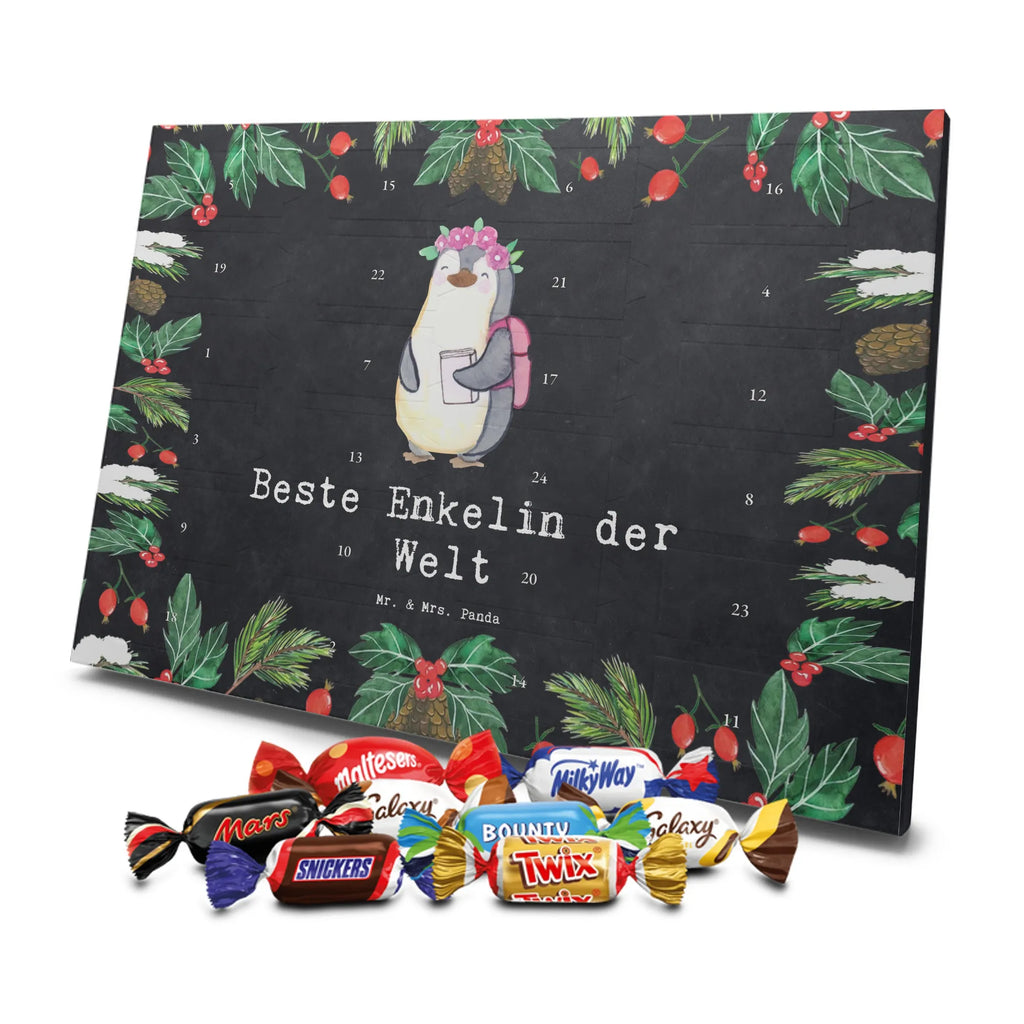 Chocolate advent calendar penguin Best granddaughter in the world gift, birthday, gift idea, birthday present, giving, thank you, for, make you happy, gift tip, grandpa, christening, grandma, Granddaughter, child from son, child from daughter, grandchild