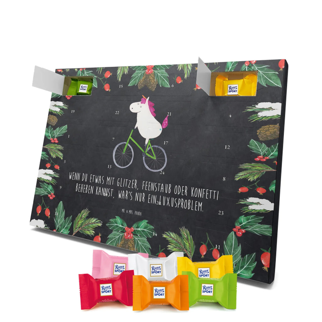 Chocolate advent calendar unicorn cyclist wheel, luxury problem, love affliction, confetti, fairy dust, cycling, cyclist gift, present, grief