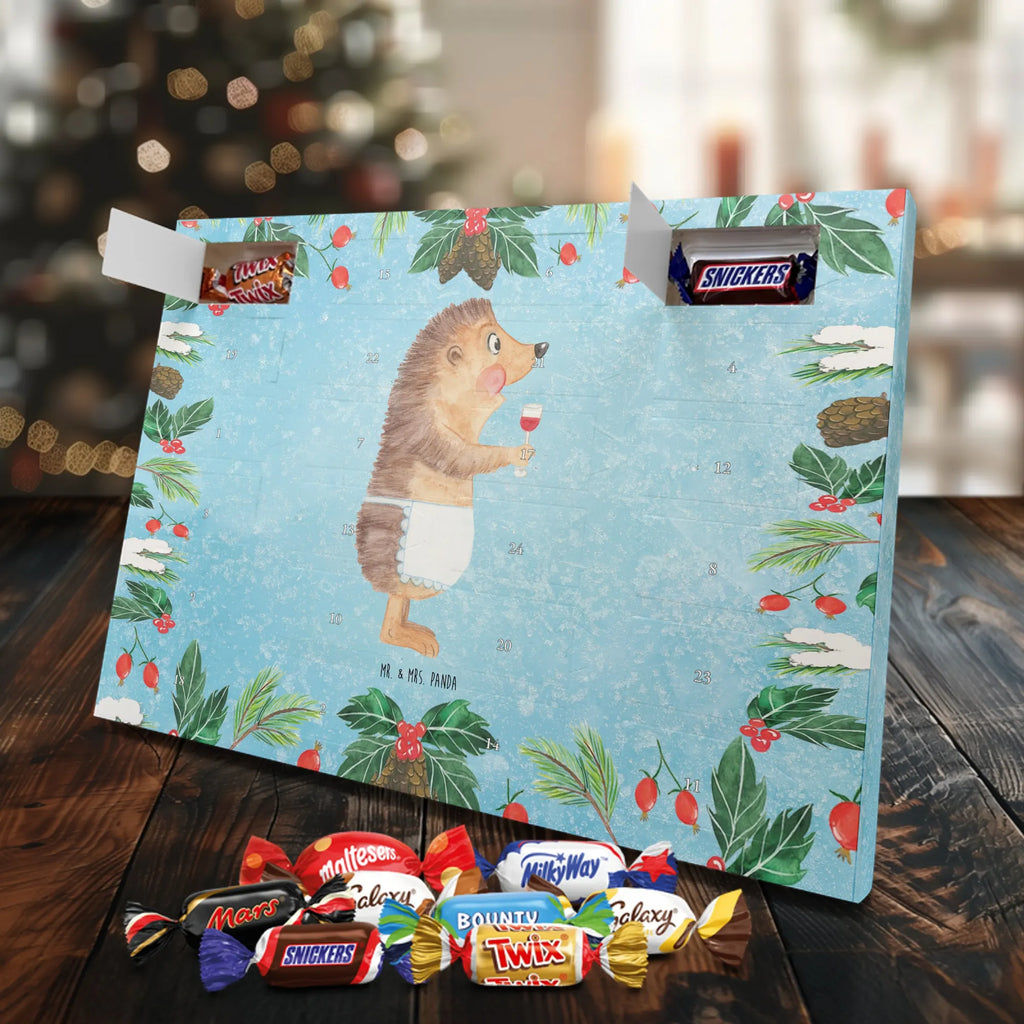 Chocolate advent calendar Hedgehog wine gift ideas, gifts, small animals, good mood, cute, funny sayings, cute animal motives, hand drawn, special gifts, card, animal lover, white wine, wine glass, drinking wine, red wine, wine saying, wine decoration, gift wine drinker, gift wine lover