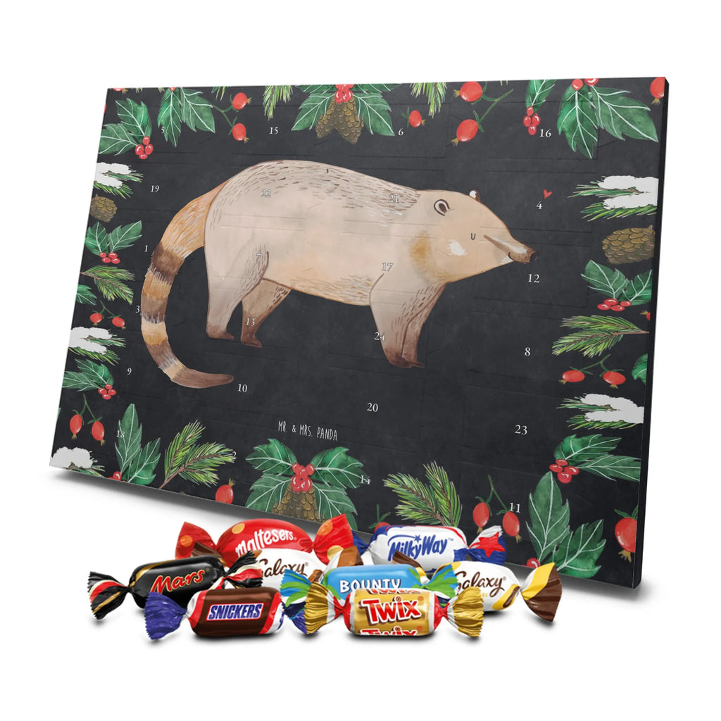 Chocolate advent calendar Coati gift ideas, gifts, small animals, good mood, cute, funny sayings, cute animal motives, hand drawn, special gifts, card, animal lover, Nose bear, trunk bear