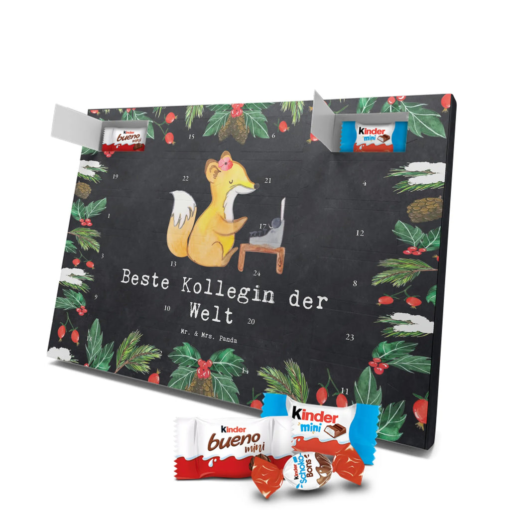 Chocolate advent calendar Fox Best colleague in the world gift, birthday, gift idea, birthday present, giving, thank you, for, make you happy, gift tip, colleague, work, retirement, farewell gift, girlfriend, fellow worker, co-worker, Work colleague