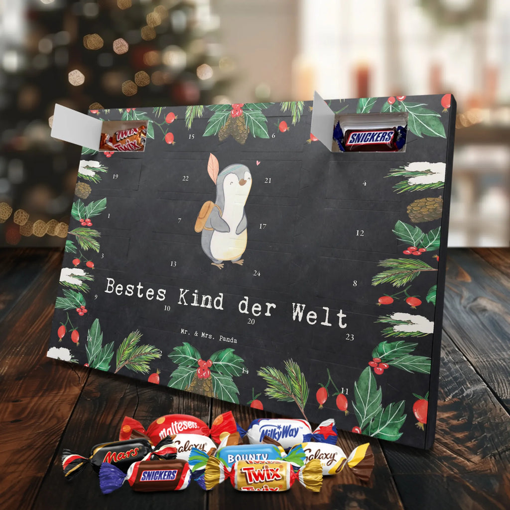 Chocolate advent calendar penguin best kid in the world gift, birthday, gift idea, birthday present, giving, thank you, for, make you happy, gift tip, christening, offspring, child, birth, best, darling, children, daughter, son