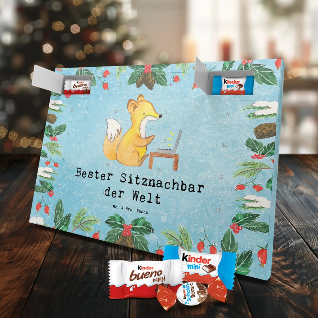 Chocolate advent calendar Fox Best seat neighbor in the world gift, birthday, gift idea, birthday present, giving, thank you, for, make you happy, gift tip, neighbor, chair neighbor, university, school, college, table neighbor, Seat neighbor, classmate, fellow student