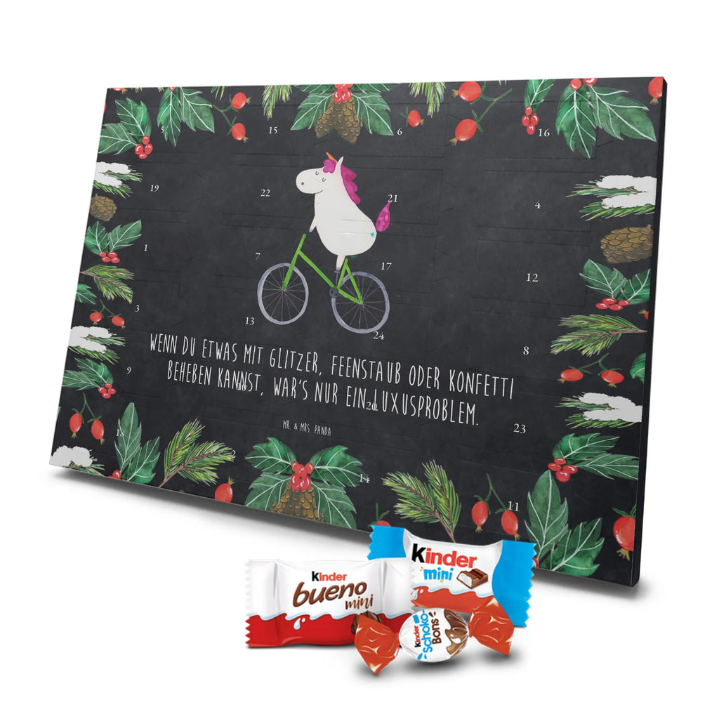 Chocolate advent calendar unicorn cyclist wheel, luxury problem, love affliction, confetti, fairy dust, cycling, cyclist gift, present, grief