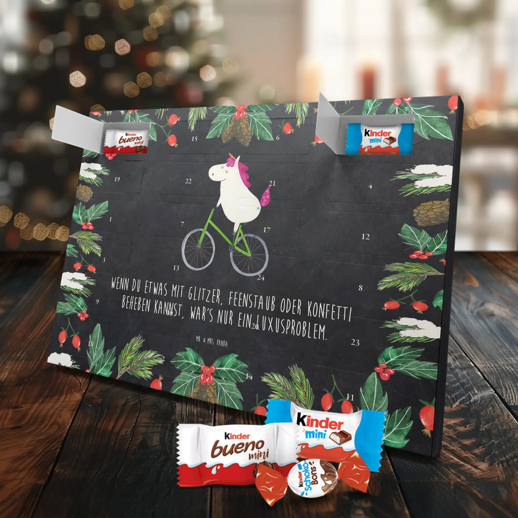 Chocolate advent calendar unicorn cyclist wheel, luxury problem, love affliction, confetti, fairy dust, cycling, cyclist gift, present, grief