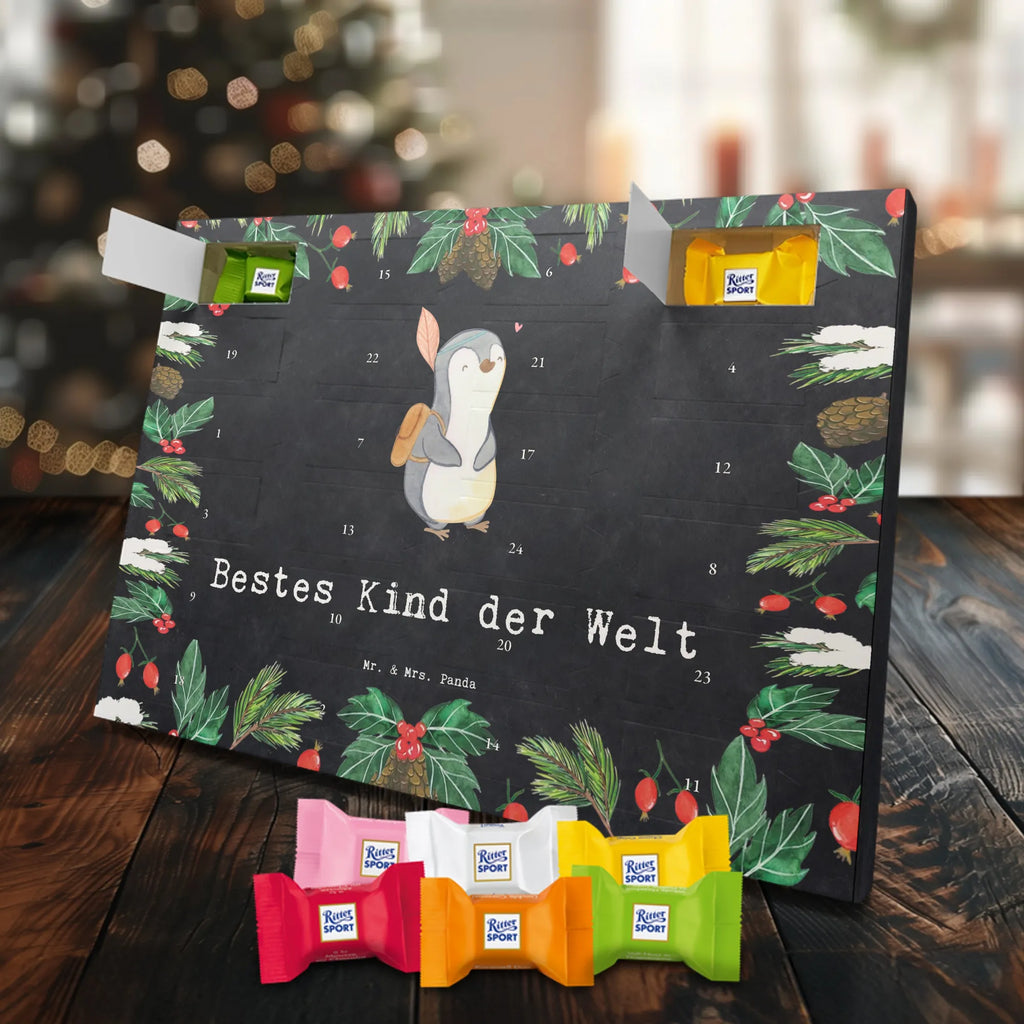 Chocolate advent calendar penguin best kid in the world gift, birthday, gift idea, birthday present, giving, thank you, for, make you happy, gift tip, christening, offspring, child, birth, best, darling, children, daughter, son