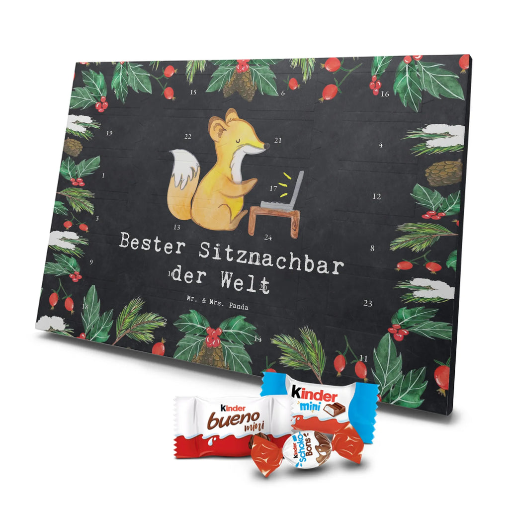 Chocolate advent calendar Fox Best seat neighbor in the world gift, birthday, gift idea, birthday present, giving, thank you, for, make you happy, gift tip, neighbor, chair neighbor, university, school, college, table neighbor, Seat neighbor, classmate, fellow student
