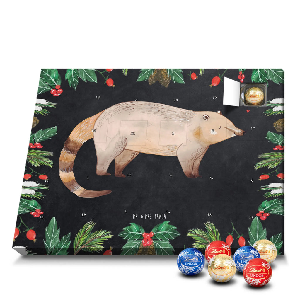 Chocolate advent calendar Coati gift ideas, gifts, small animals, good mood, cute, funny sayings, cute animal motives, hand drawn, special gifts, card, animal lover, Nose bear, trunk bear