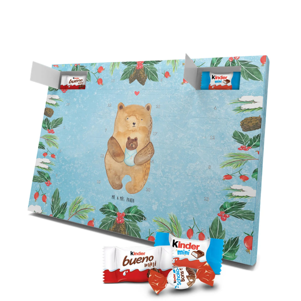 Chocolate advent calendar bear infant cuddly toy, teddy bear, baptized child, congratulations, baptism, nephew, grandson, parents, mother, niece, grandchild, birth, birthday