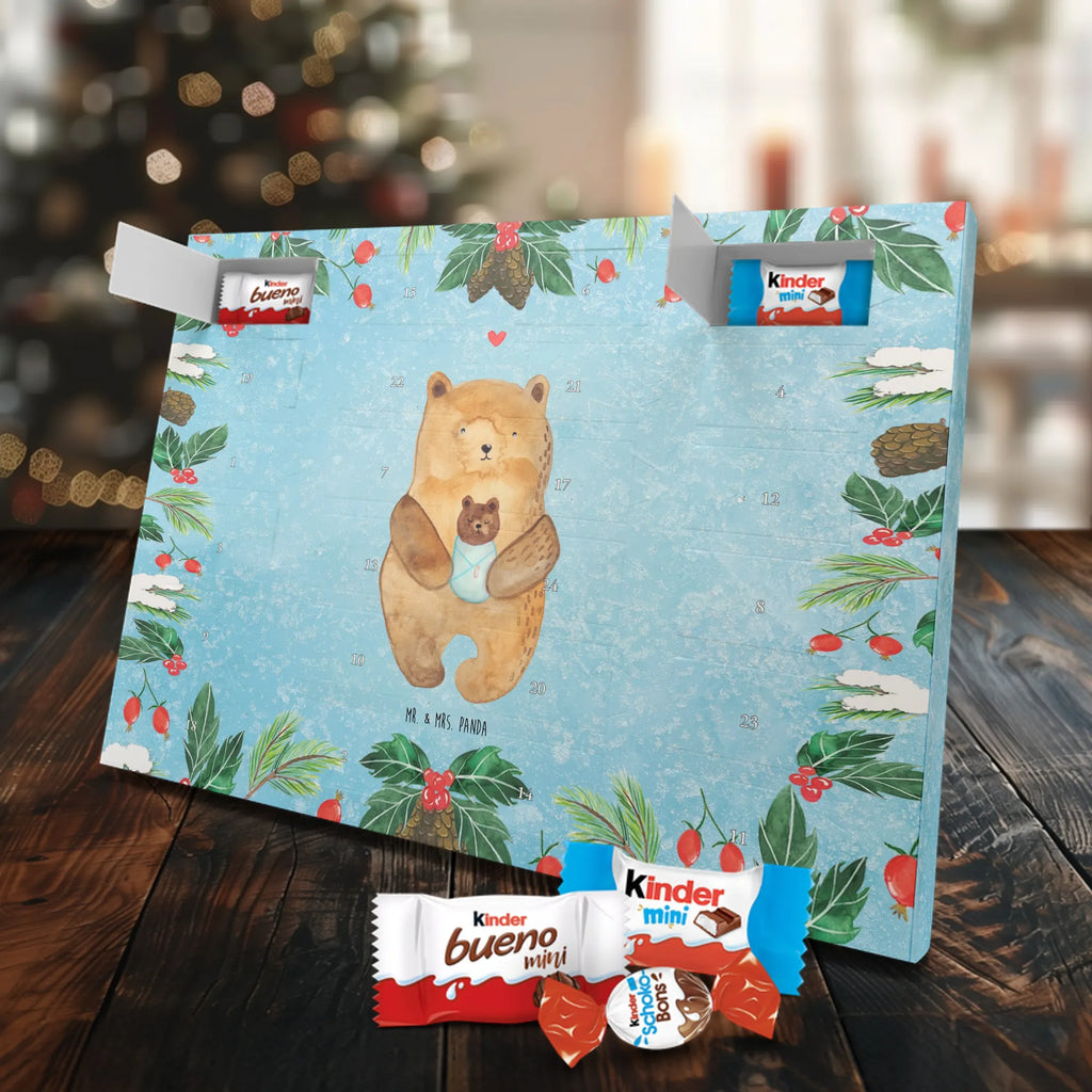 Chocolate advent calendar bear infant cuddly toy, teddy bear, baptized child, congratulations, baptism, nephew, grandson, parents, mother, niece, grandchild, birth, birthday