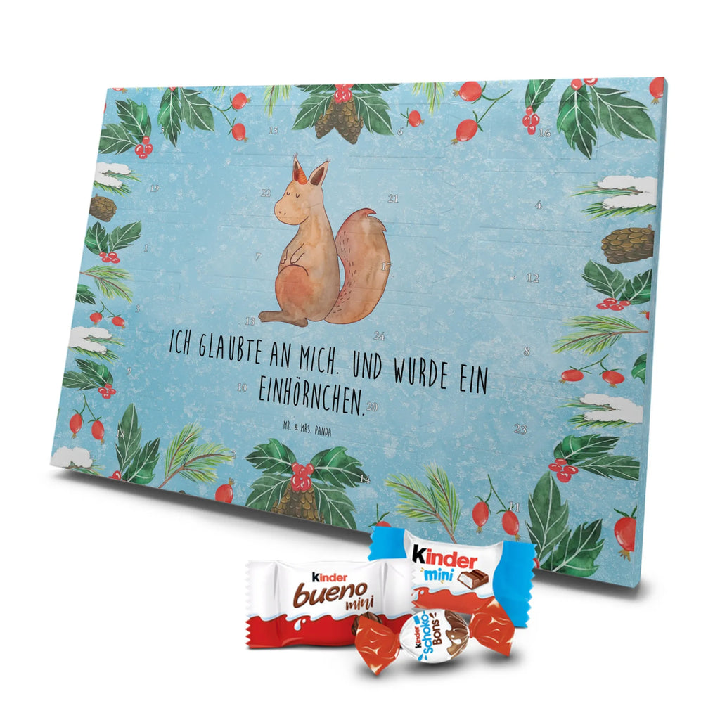Chocolate advent calendar unicorn Believe squirrel