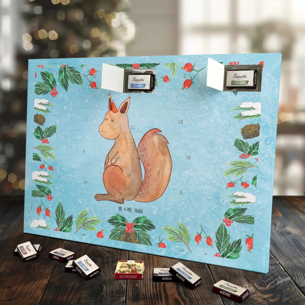 Chocolate advent calendar unicorn Believe squirrel