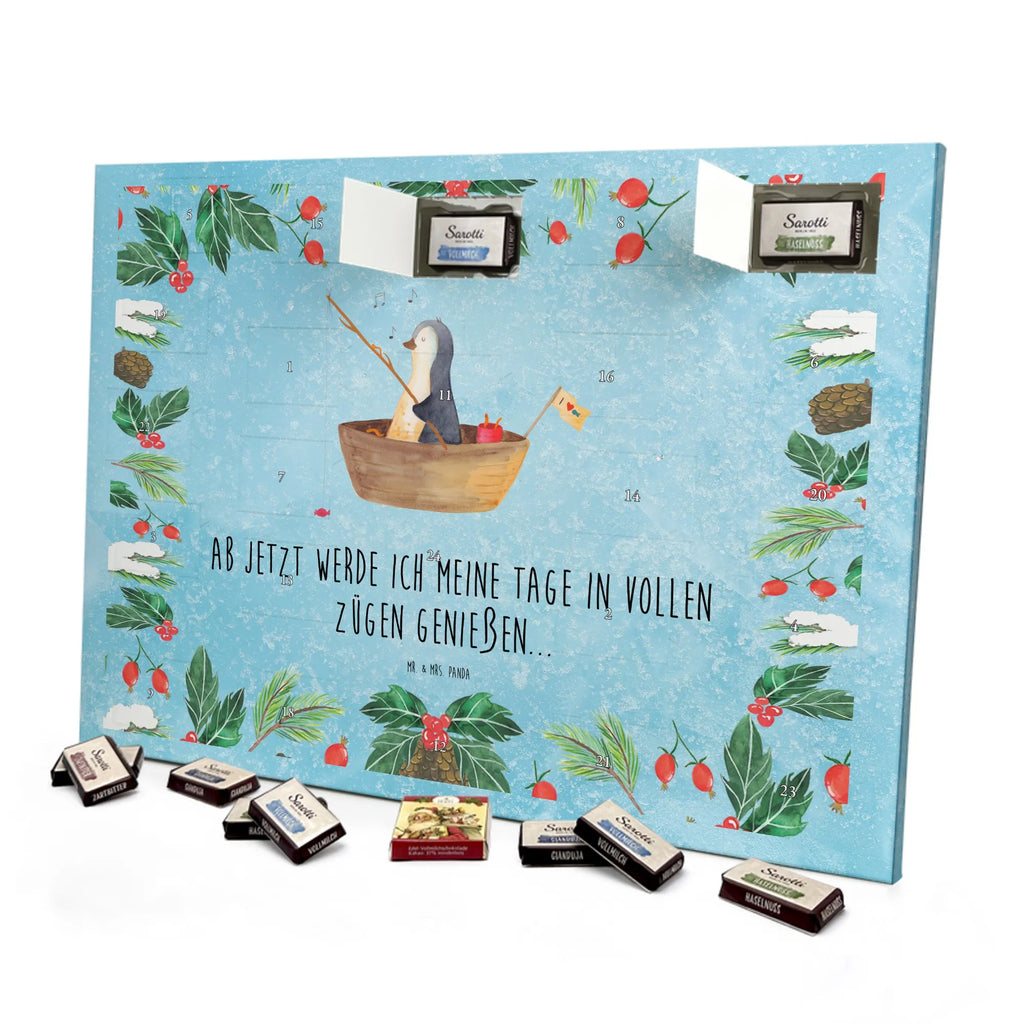 Chocolate advent calendar Penguin fishing boat North Pole, Penguins, divorce, love of life, separation, boat, enjoy, fishing boat, penguins, new beginning, fishing, gift idea heartache, new start