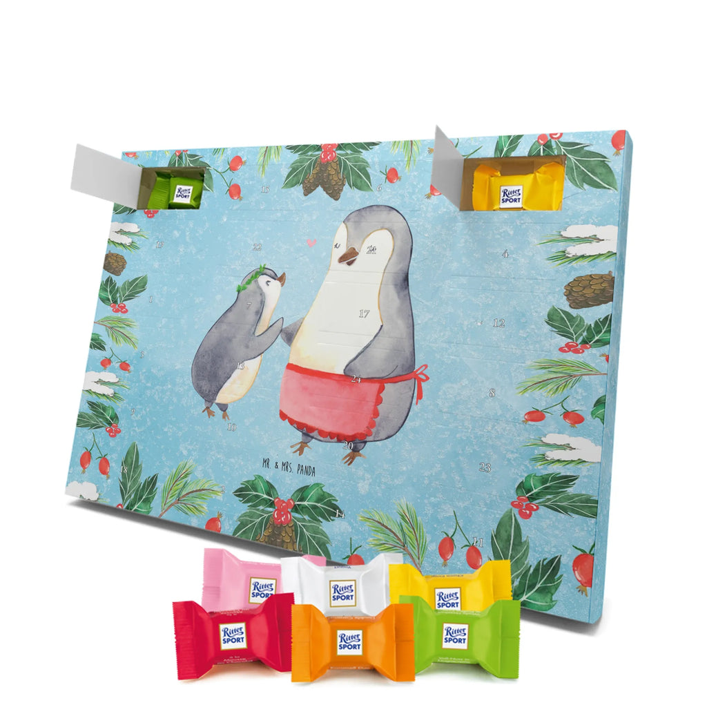 Chocolate advent calendar Penguin with child Father's Day, Mother's Day, Mummy, Birthday, Mother, Gift