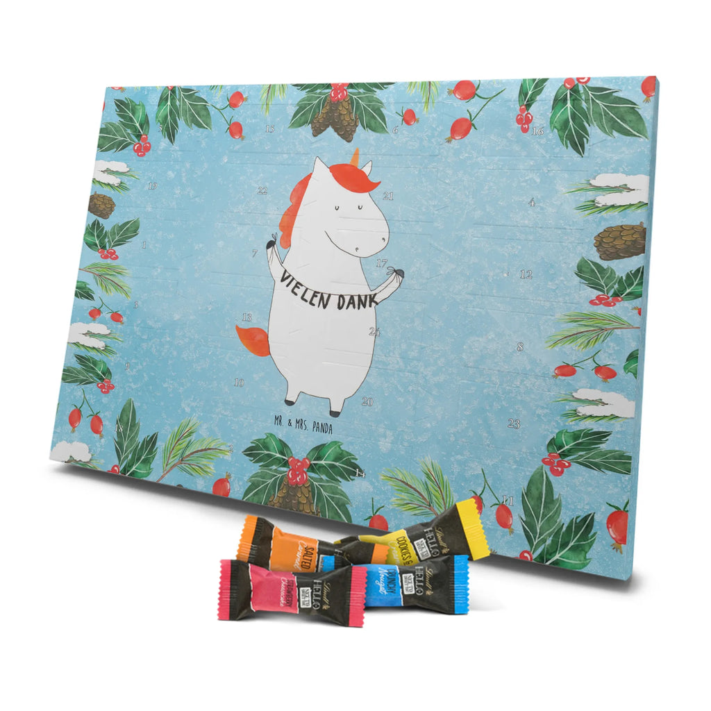 Chocolate advent calendar unicorn Thank you very much Thank you present, thank you gift, thanks, thank you