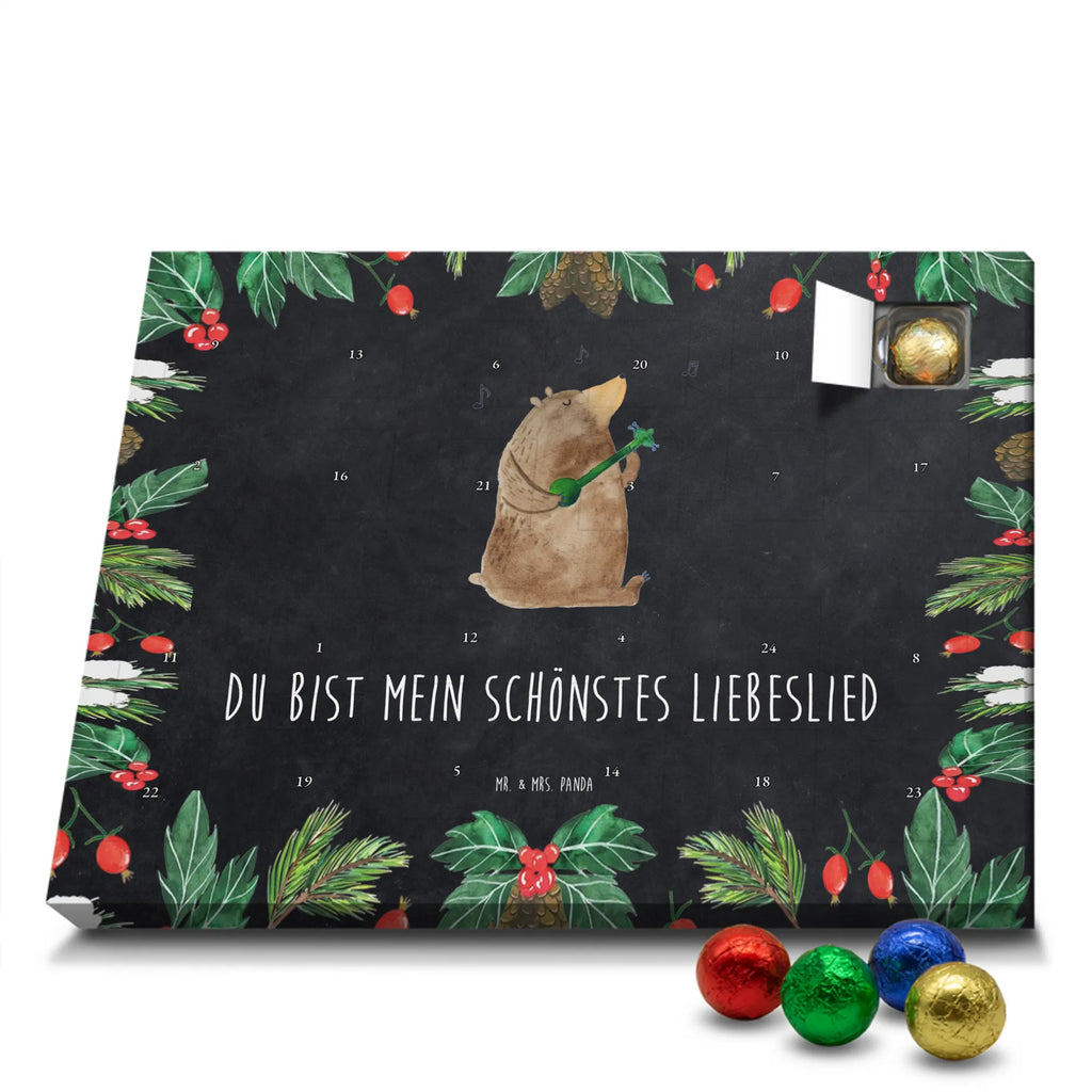 Chocolate advent calendar bear song cuddly toy, teddy bear, gift, saying, heart, woman, love song, girlfriend