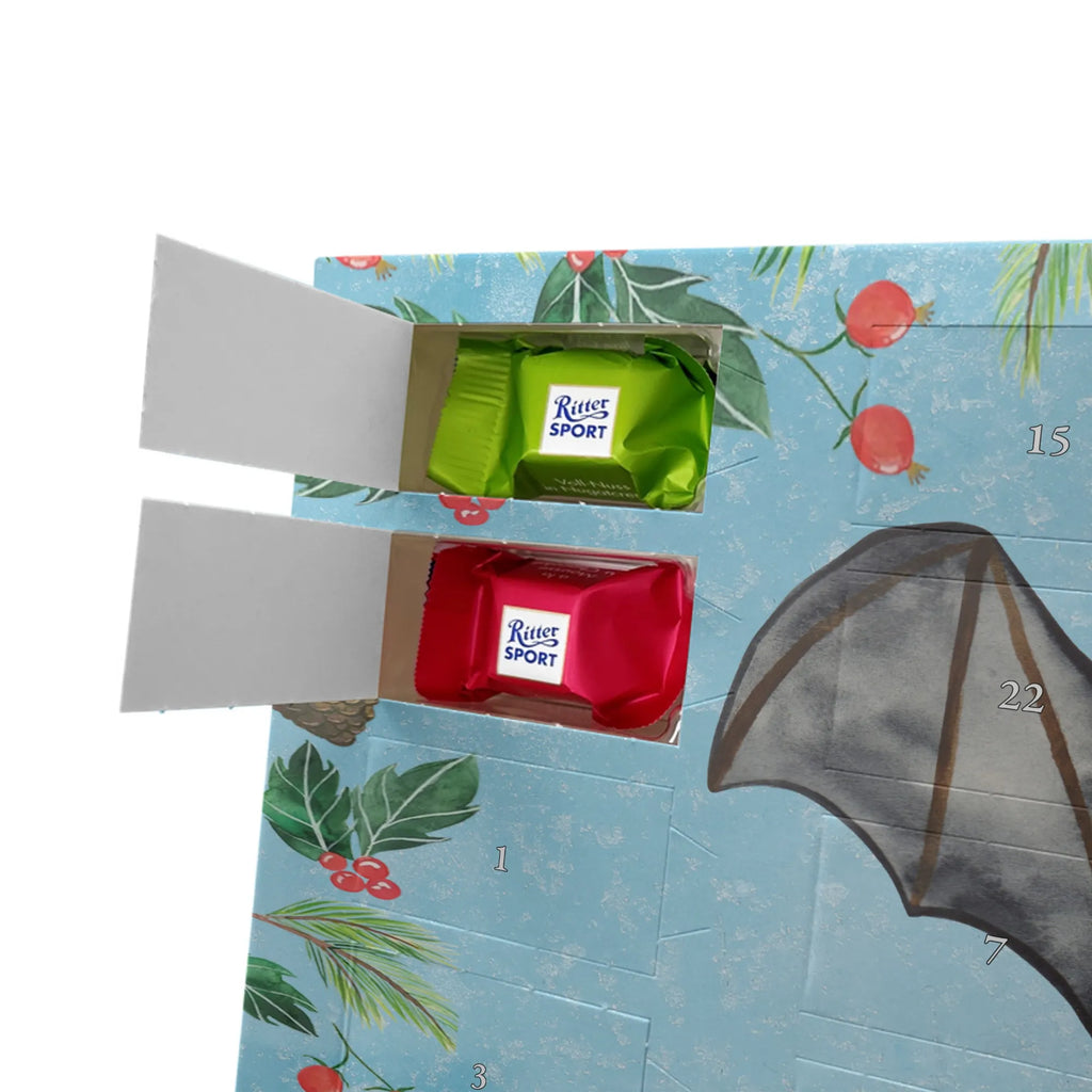 Chocolate advent calendar bat wing gift ideas, gifts, small animals, good mood, cute, funny sayings, cute animal motives, hand drawn, special gifts, card, animal lover