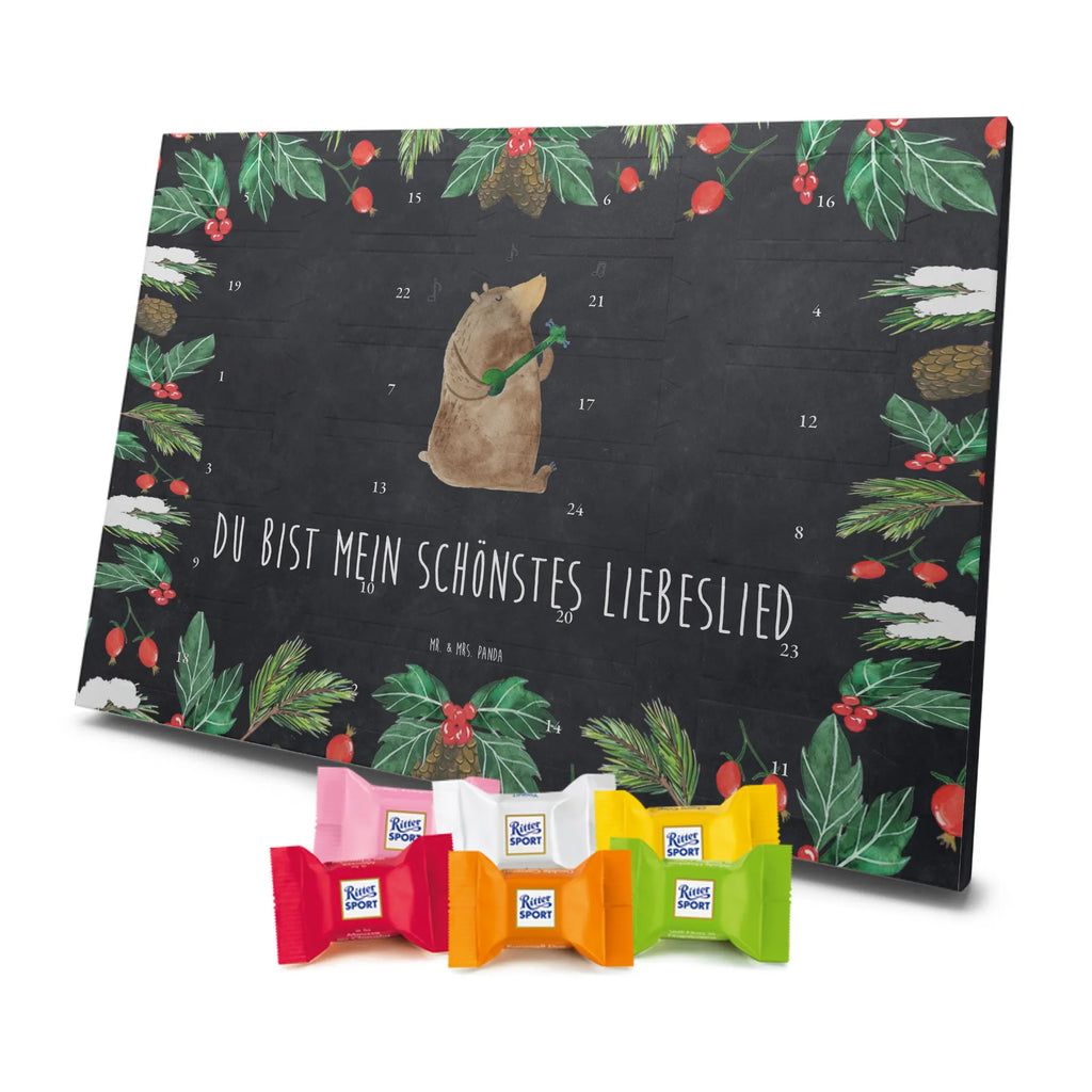 Chocolate advent calendar bear song cuddly toy, teddy bear, gift, saying, heart, woman, love song, girlfriend