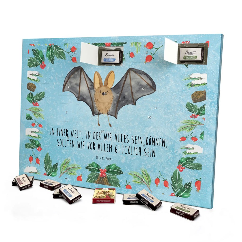 Chocolate advent calendar bat wing gift ideas, gifts, small animals, good mood, cute, funny sayings, cute animal motives, hand drawn, special gifts, card, animal lover