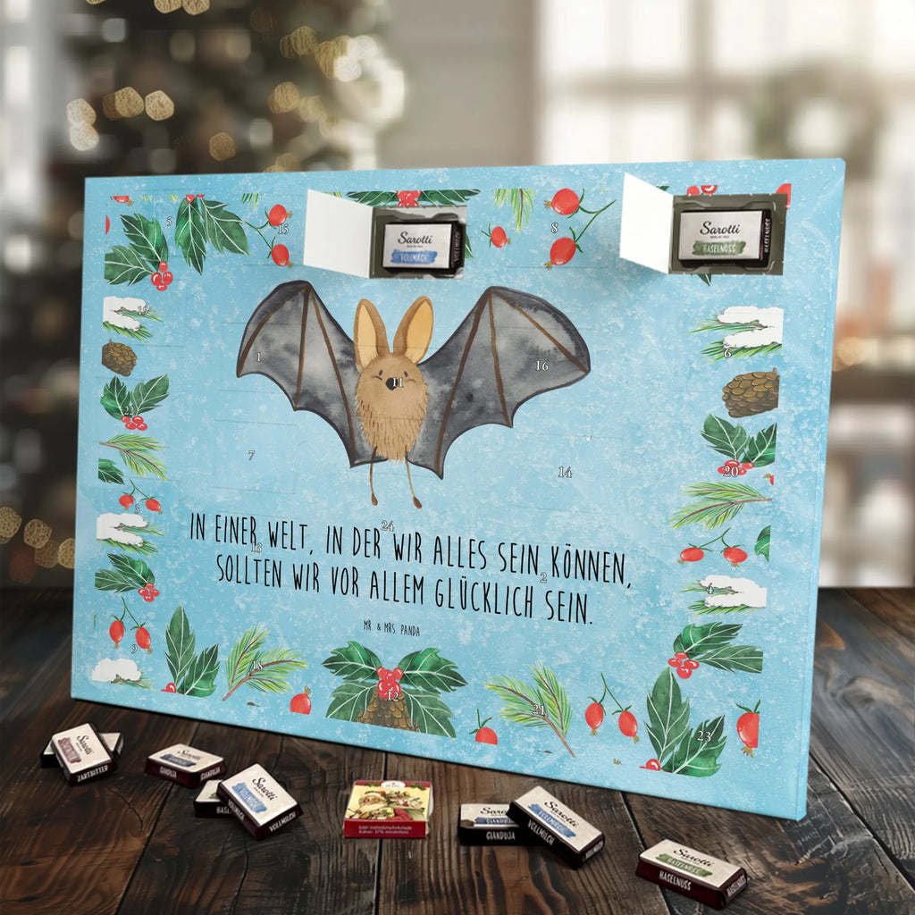 Chocolate advent calendar bat wing gift ideas, gifts, small animals, good mood, cute, funny sayings, cute animal motives, hand drawn, special gifts, card, animal lover