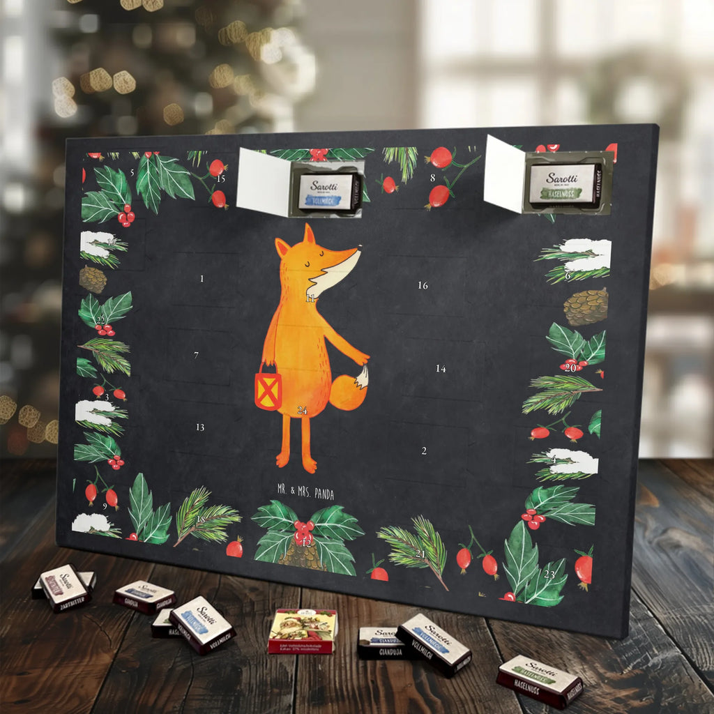 Chocolate advent calendar Fox Lantern forest wildlife, clever as a fox, foxes, animal lover, Lovesickness Spell, Cheer up, Saint Martin, Lantern, Caesar Otto Hugo Flaischlen, Lantern parade, Foxes, Spell comforting