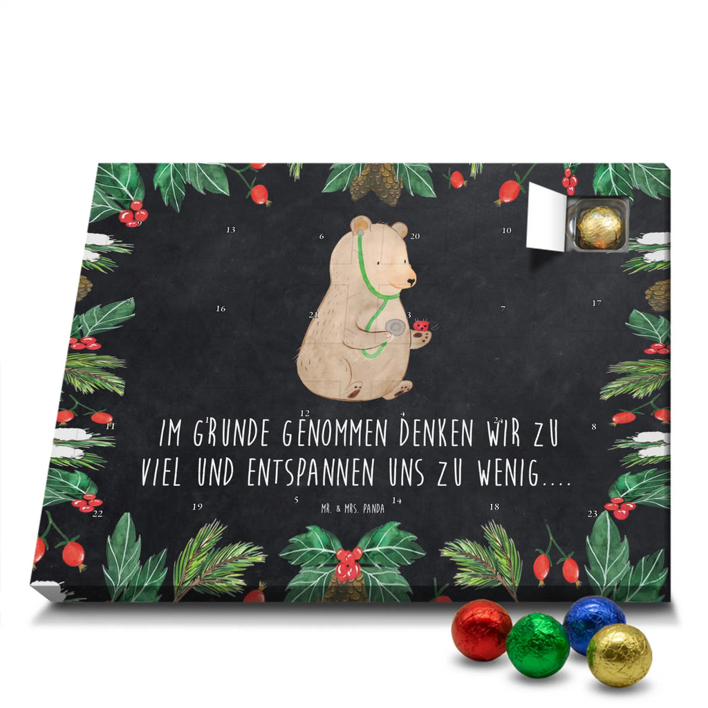 Chocolate advent calendar bear Physician cuddly toy, teddy bear, Doctor