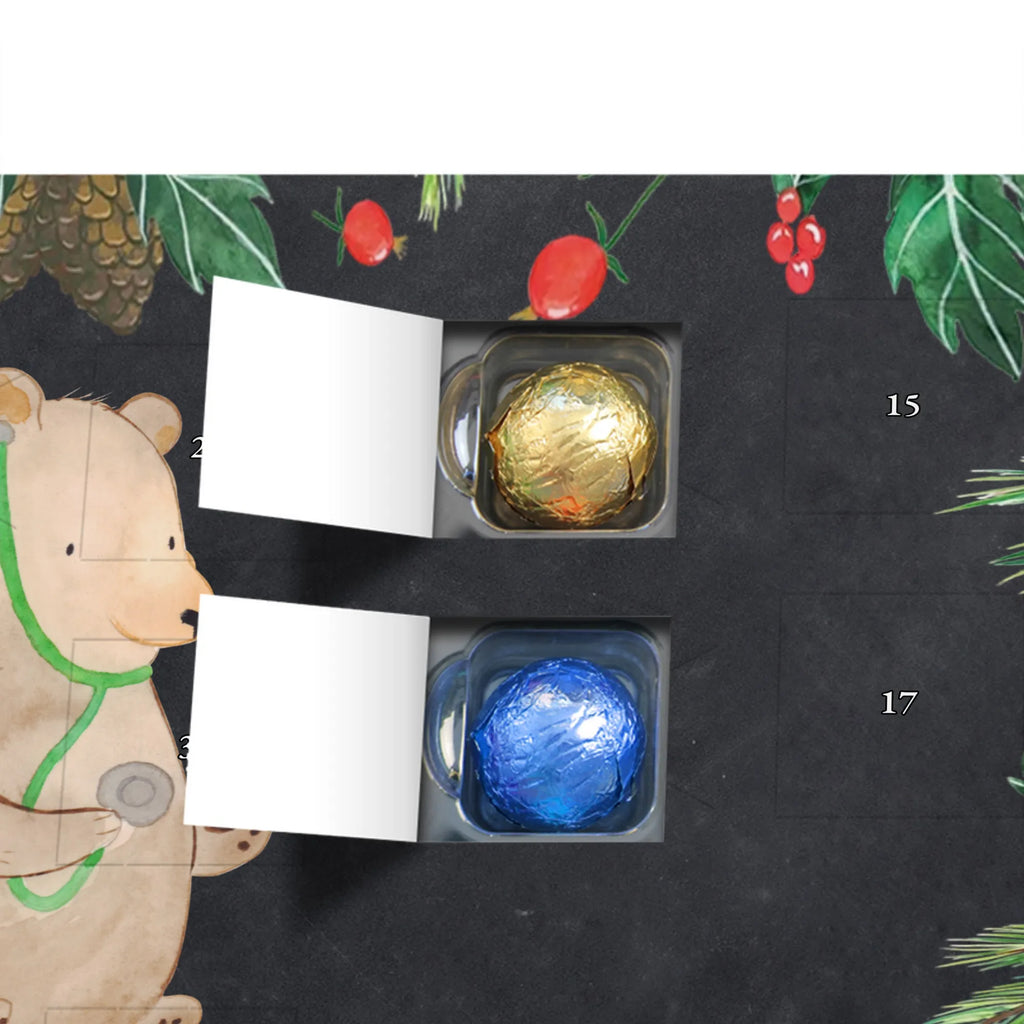Chocolate advent calendar bear Physician cuddly toy, teddy bear, Doctor