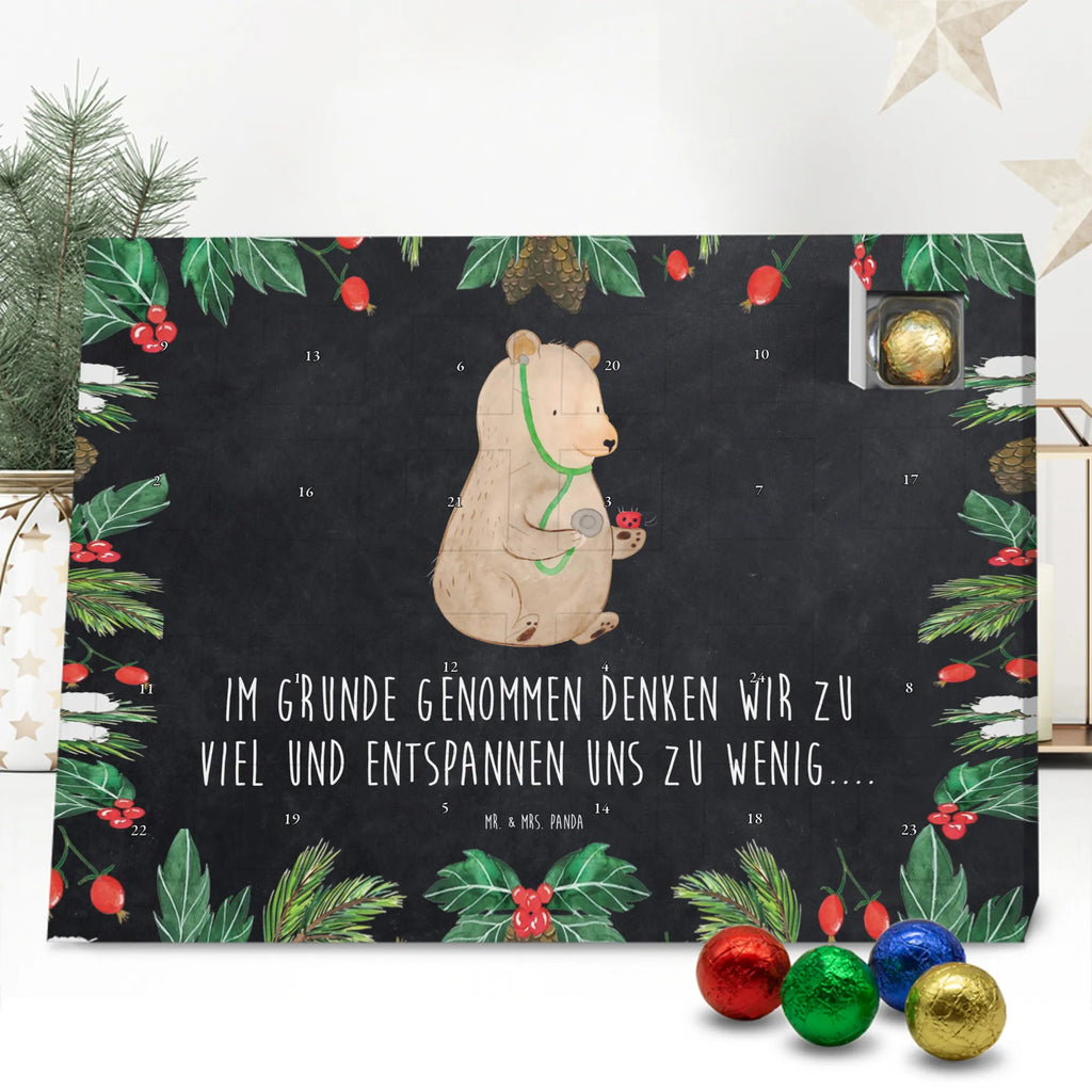 Chocolate advent calendar bear Physician cuddly toy, teddy bear, Doctor
