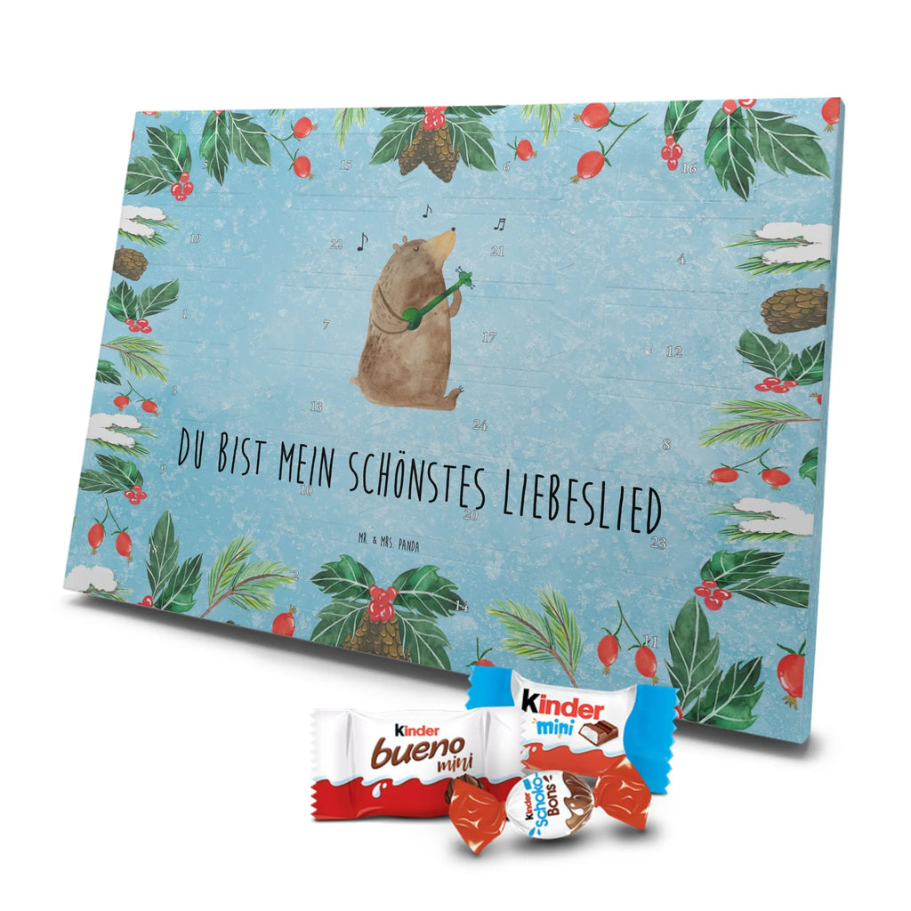 Chocolate advent calendar bear song cuddly toy, teddy bear, gift, saying, heart, woman, love song, girlfriend