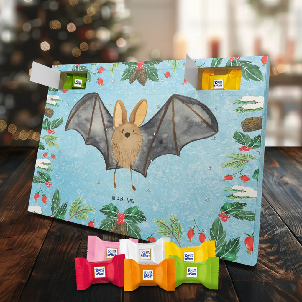 Chocolate advent calendar bat wing gift ideas, gifts, small animals, good mood, cute, funny sayings, cute animal motives, hand drawn, special gifts, card, animal lover
