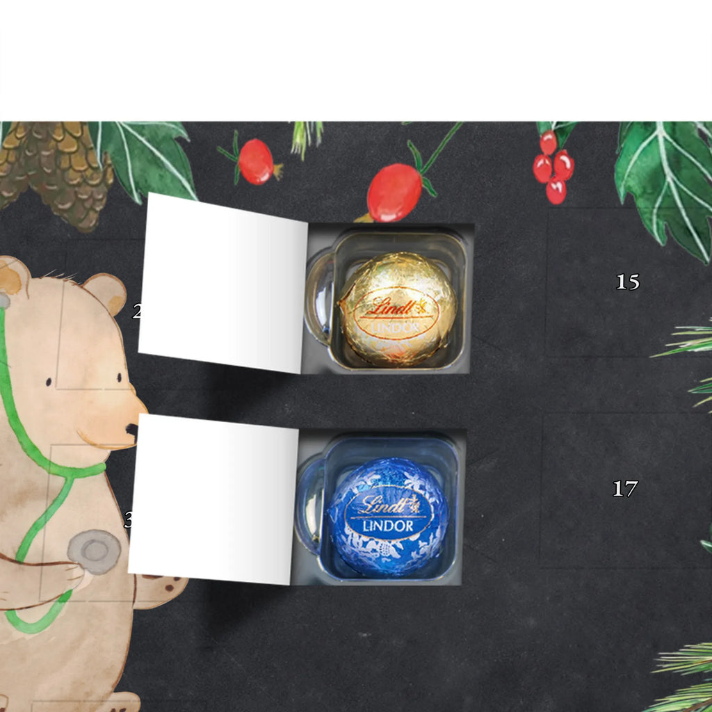 Chocolate advent calendar bear Physician cuddly toy, teddy bear, Doctor