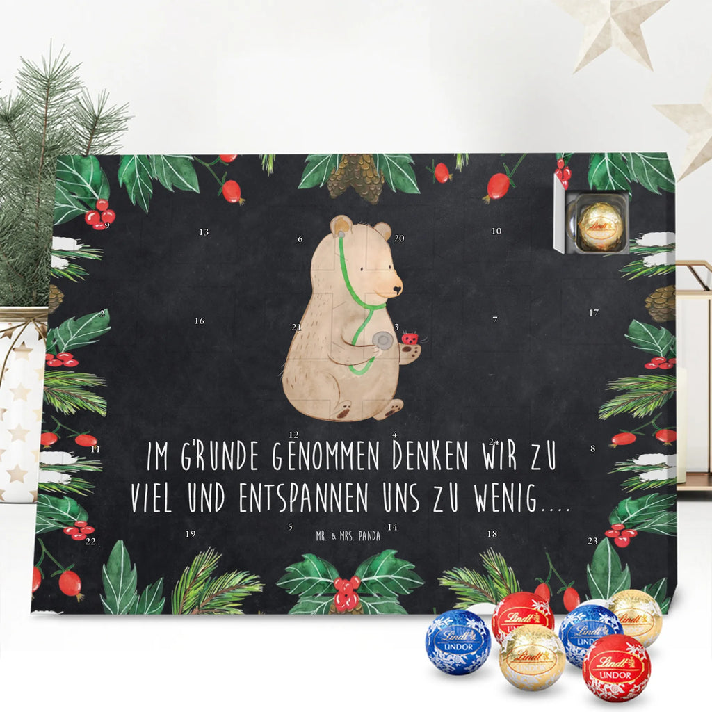 Chocolate advent calendar bear Physician cuddly toy, teddy bear, Doctor