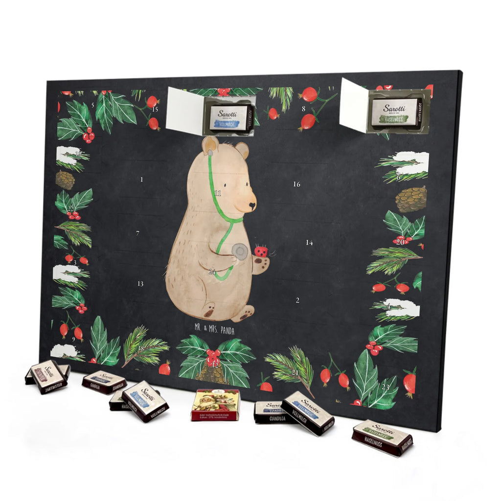 Chocolate advent calendar bear Physician cuddly toy, teddy bear, Doctor