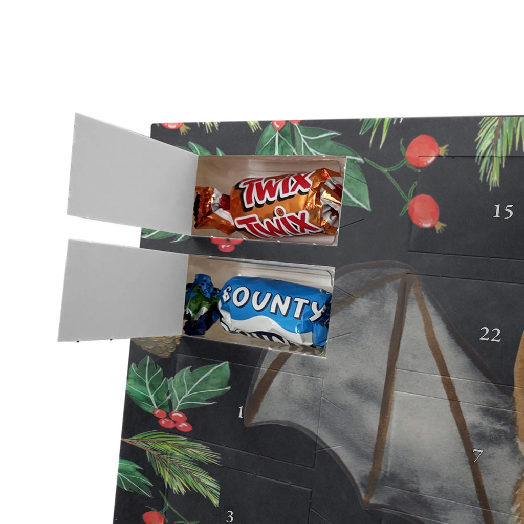 Chocolate advent calendar bat wing gift ideas, gifts, small animals, good mood, cute, funny sayings, cute animal motives, hand drawn, special gifts, card, animal lover