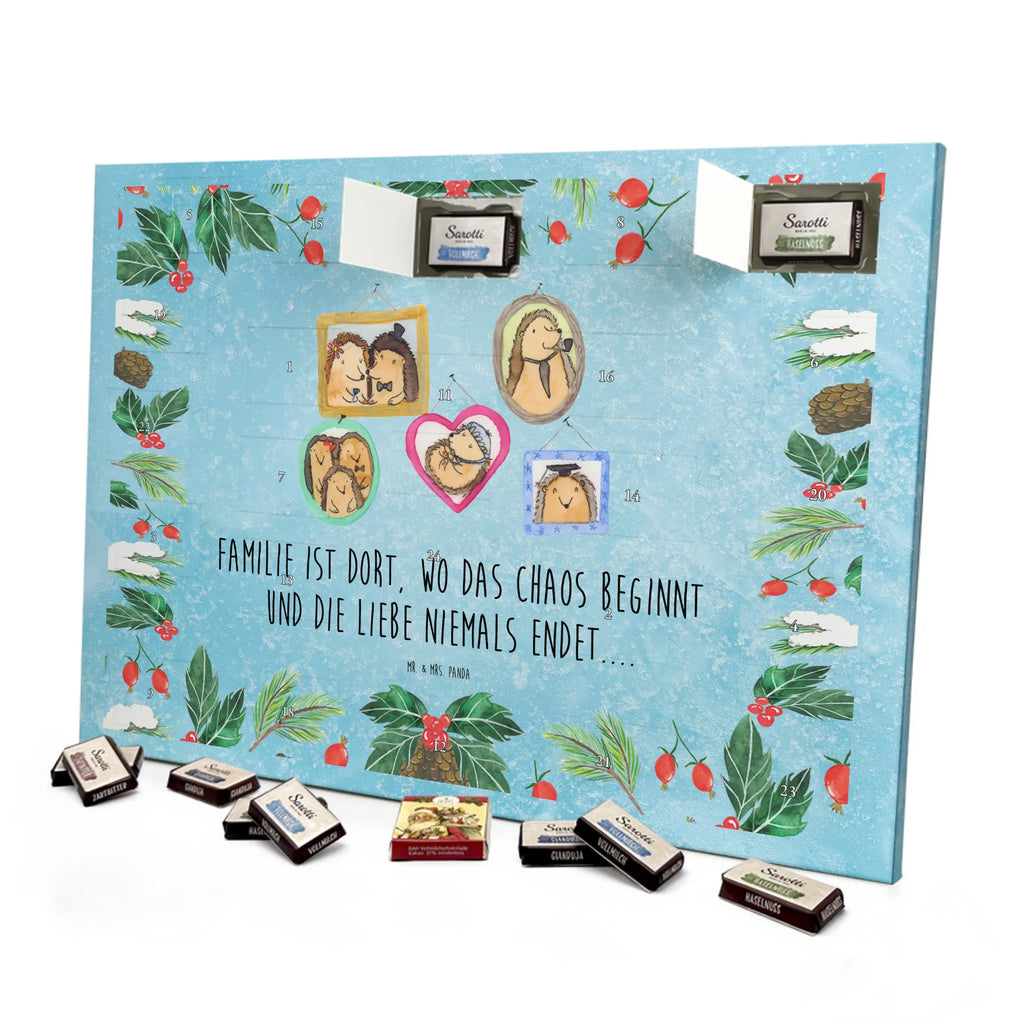 Chocolate advent calendar Hedgehog family Father's Day, Mother's Day, hedgehogs, pictures, solidarity, mum