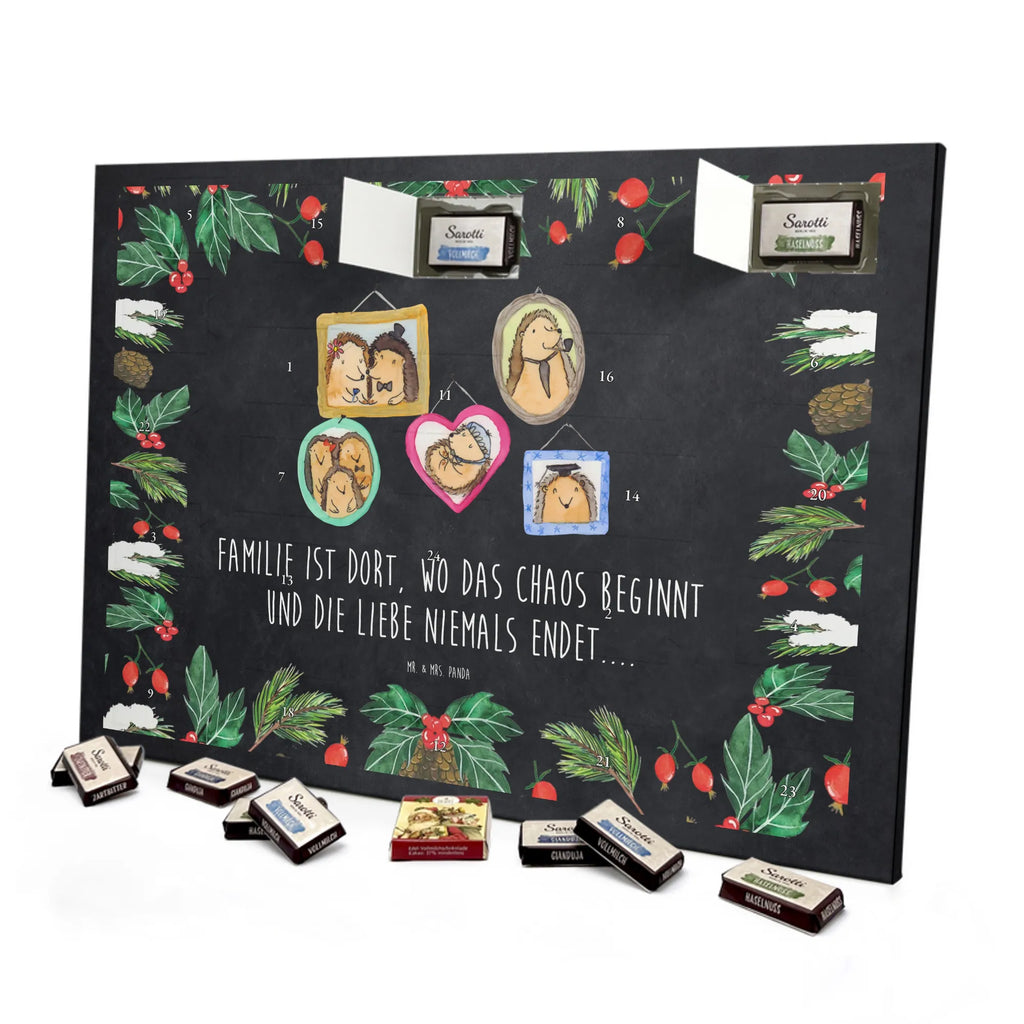 Chocolate advent calendar Hedgehog family Father's Day, Mother's Day, hedgehogs, pictures, solidarity, mum