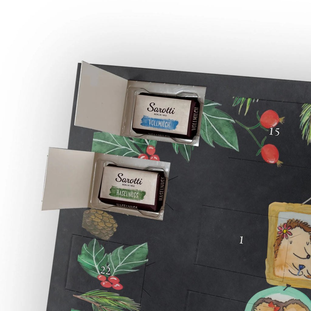 Chocolate advent calendar Hedgehog family Father's Day, Mother's Day, hedgehogs, pictures, solidarity, mum