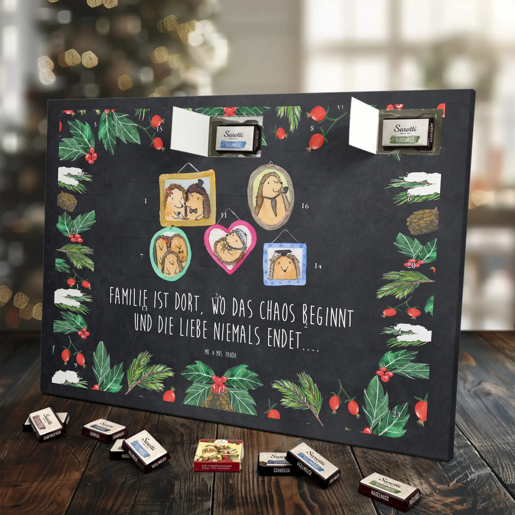 Chocolate advent calendar Hedgehog family Father's Day, Mother's Day, hedgehogs, pictures, solidarity, mum