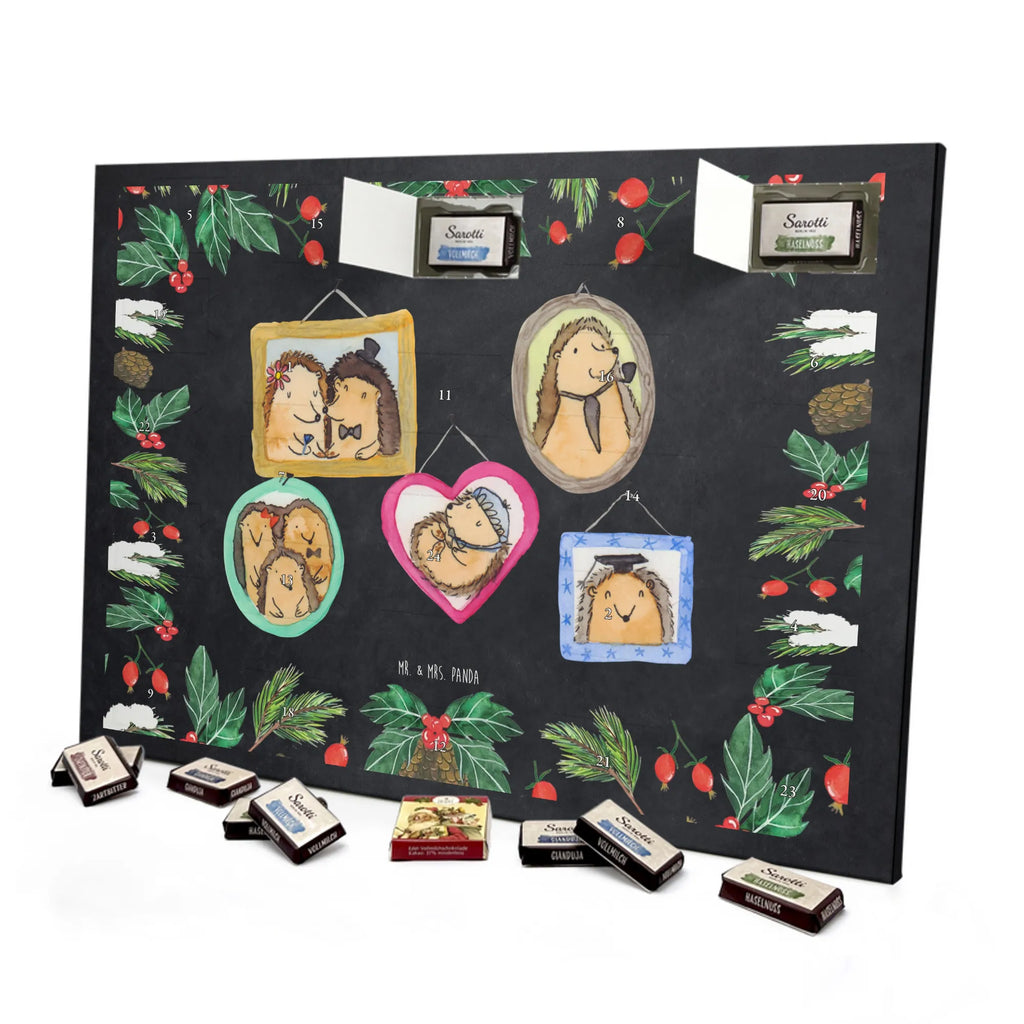 Chocolate advent calendar Hedgehog family Father's Day, Mother's Day, hedgehogs, pictures, solidarity, mum