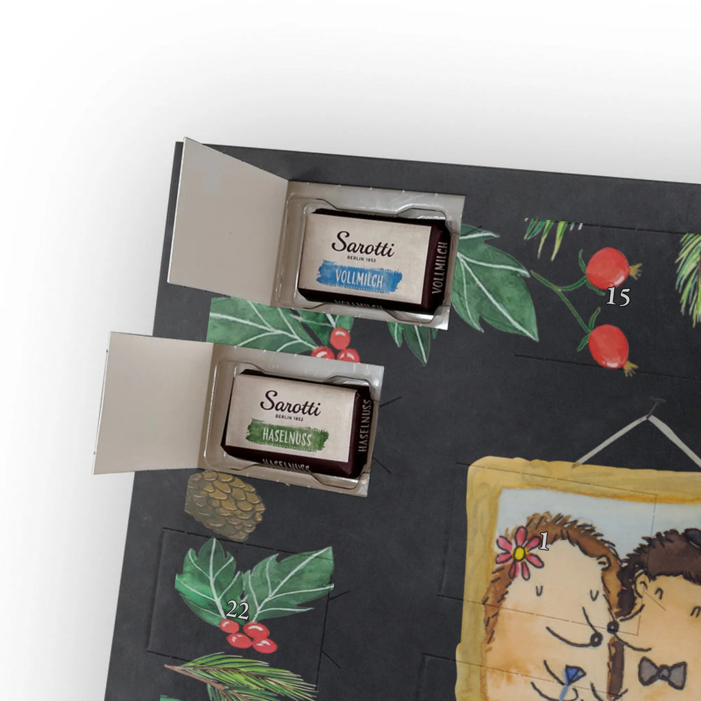 Chocolate advent calendar Hedgehog family Father's Day, Mother's Day, hedgehogs, pictures, solidarity, mum