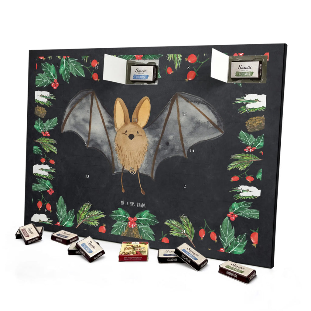 Chocolate advent calendar bat wing gift ideas, gifts, small animals, good mood, cute, funny sayings, cute animal motives, hand drawn, special gifts, card, animal lover