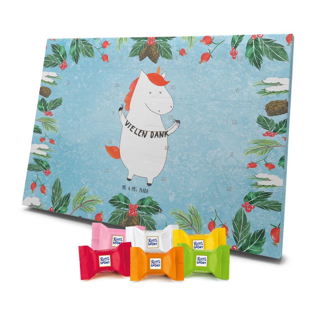 Chocolate advent calendar unicorn Thank you very much Thank you present, thank you gift, thanks, thank you