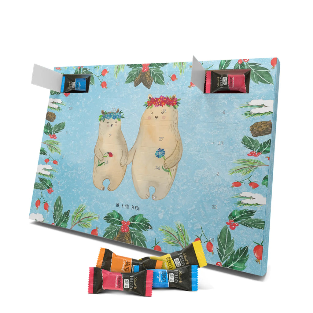 Chocolate advent calendar Bears with flower crown Father's Day, Mother's Day, child, bears, gift mommy. mother's day, best mommy, daughter, children, world best mommy, daughters, role model, favorite mommy, favorite person
