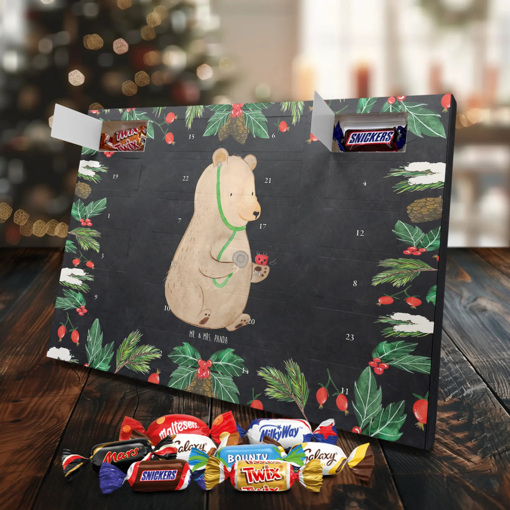 Chocolate advent calendar bear Physician cuddly toy, teddy bear, Doctor
