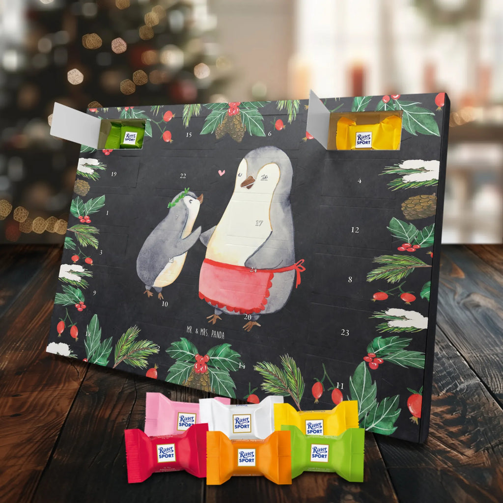 Chocolate advent calendar Penguin with child Father's Day, Mother's Day, Mummy, Birthday, Mother, Gift