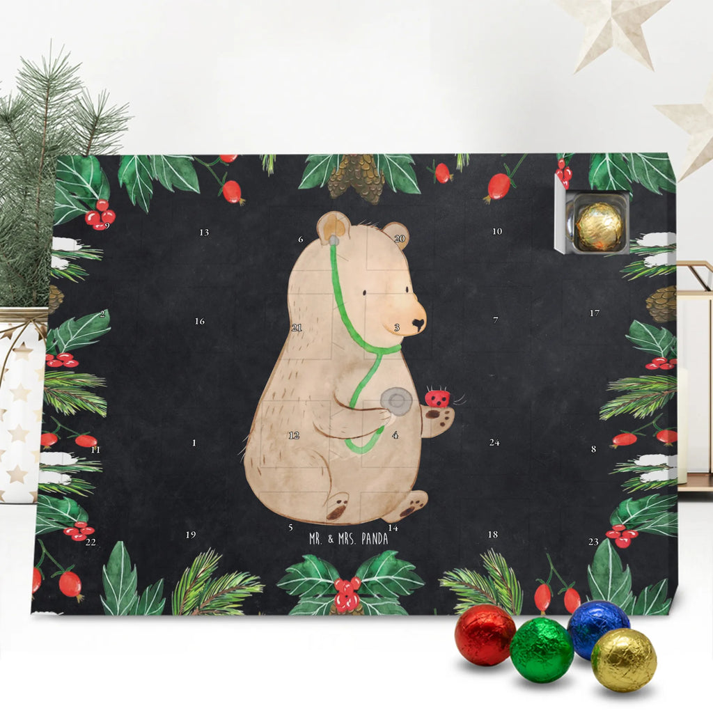 Chocolate advent calendar bear Physician cuddly toy, teddy bear, Doctor