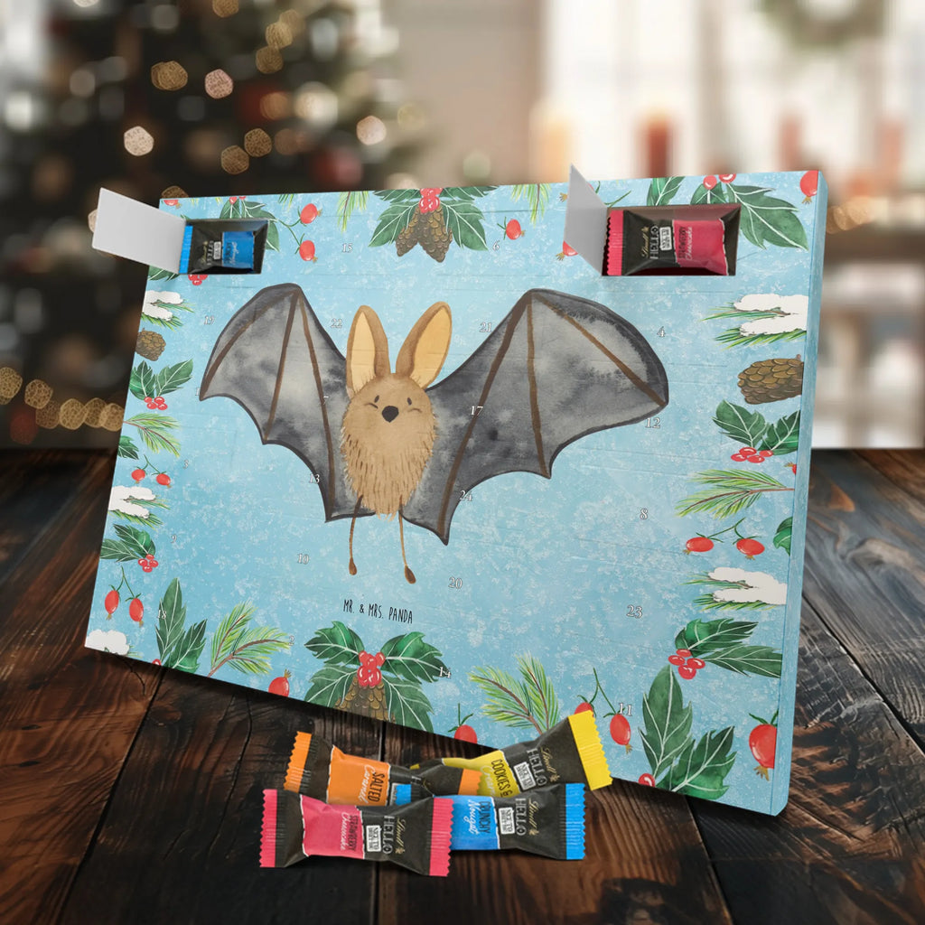 Chocolate advent calendar bat wing gift ideas, gifts, small animals, good mood, cute, funny sayings, cute animal motives, hand drawn, special gifts, card, animal lover