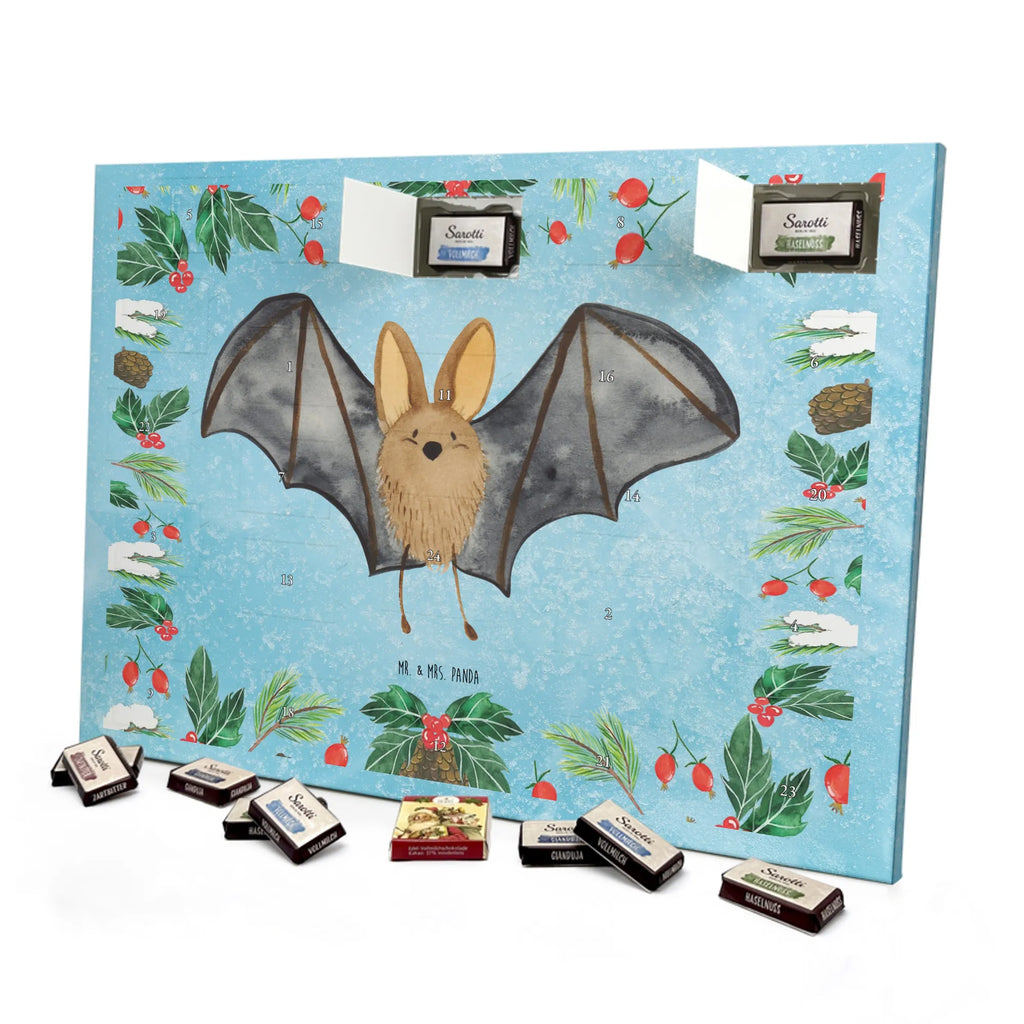 Chocolate advent calendar bat wing gift ideas, gifts, small animals, good mood, cute, funny sayings, cute animal motives, hand drawn, special gifts, card, animal lover